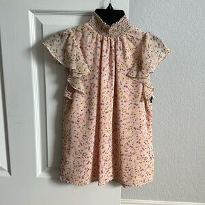 NWT Light Pink Floral Blouse